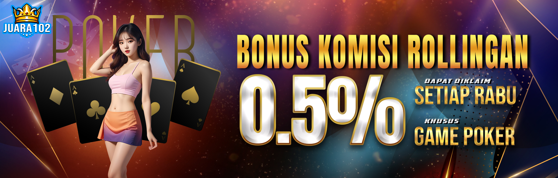 BONUS COMMISION / ROLINGAN POKER IDN & 1POKER 0.5% DIBAGIKAN SETIAP HARI RABU. S&K BERLAKU.	