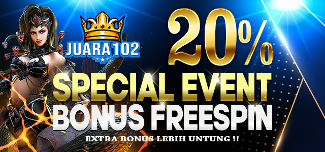 JUARA102 BONUS FREESPIN 20% 